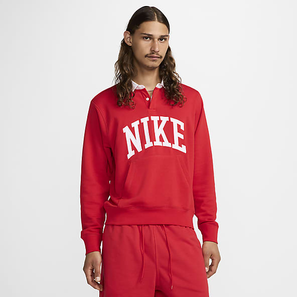 Hombre Rojo Sudaderas con y sin gorro. Nike US